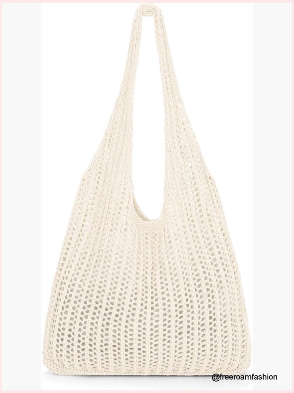 Crochet Mesh Beach Tote Bag Large Capacity Hobo Knit Shoulder Bag Summer
